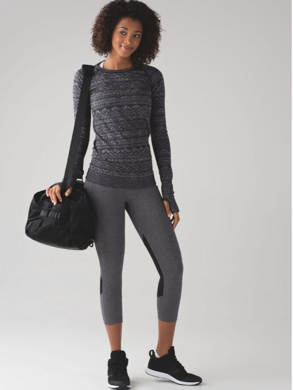 lululemon athletica Heathered Slate Capri Crops